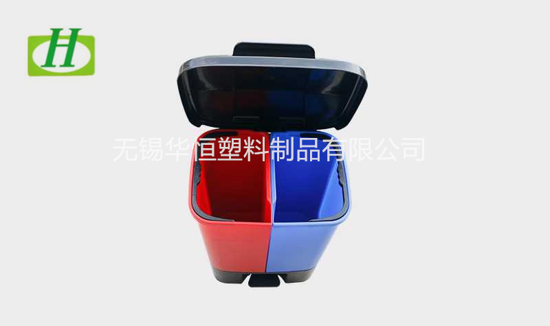 40L塑料垃圾桶雙桶  