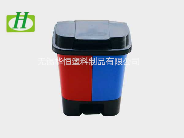 40L塑料垃圾桶雙桶  